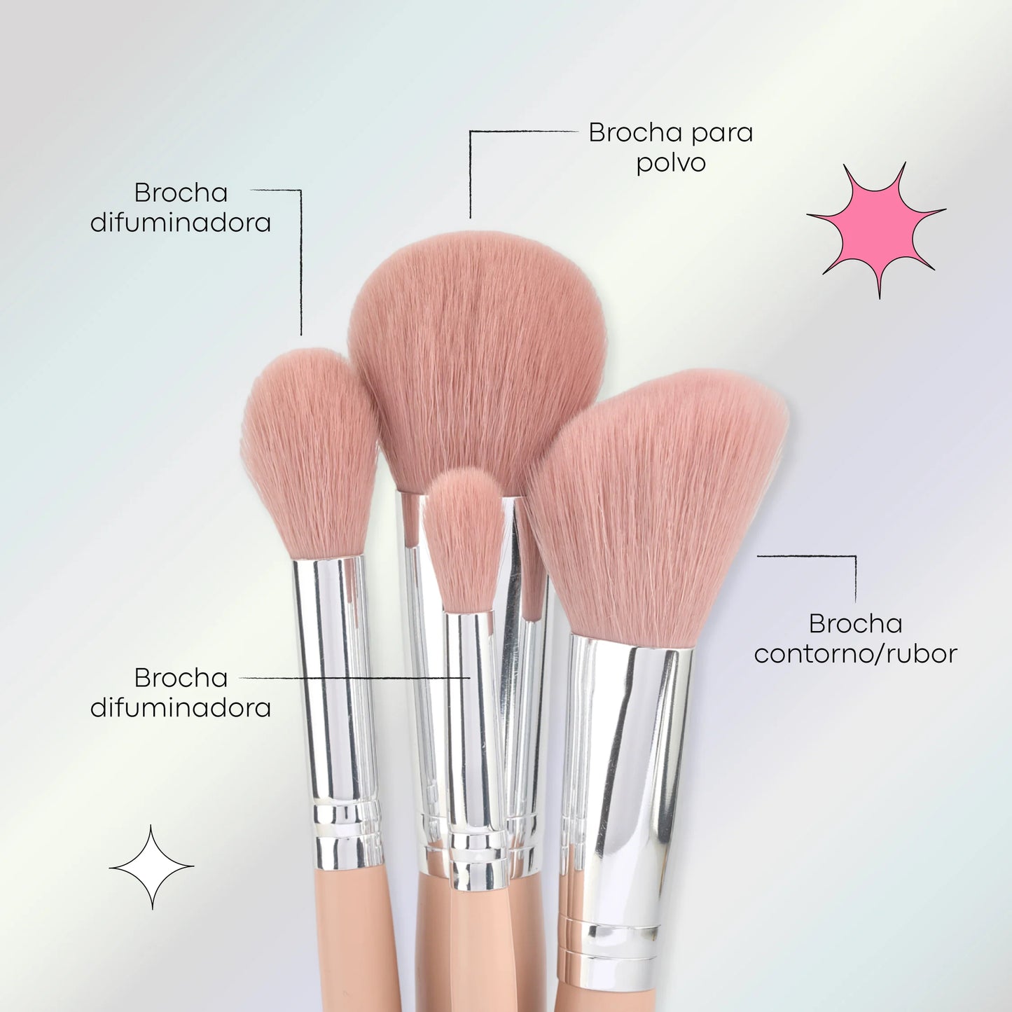 KIT DE BROCHAS ROSY X 8