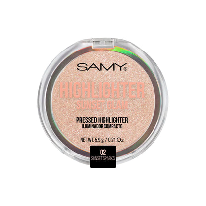 POLVO COMPACTO ILUMINADOR SUNSET GLAM SAMY