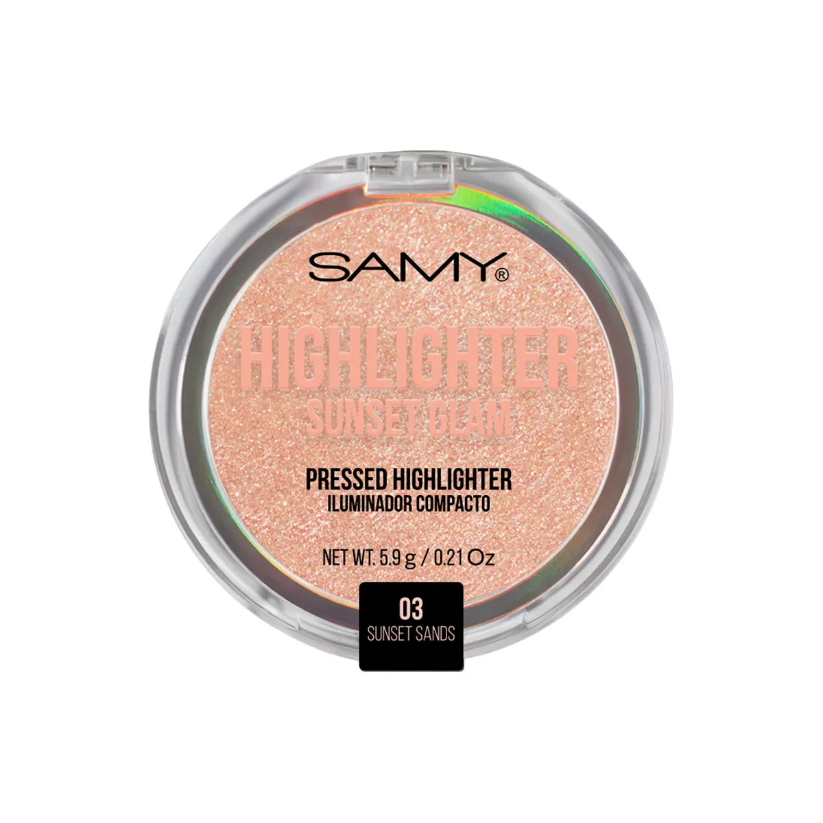 POLVO COMPACTO ILUMINADOR SUNSET GLAM SAMY