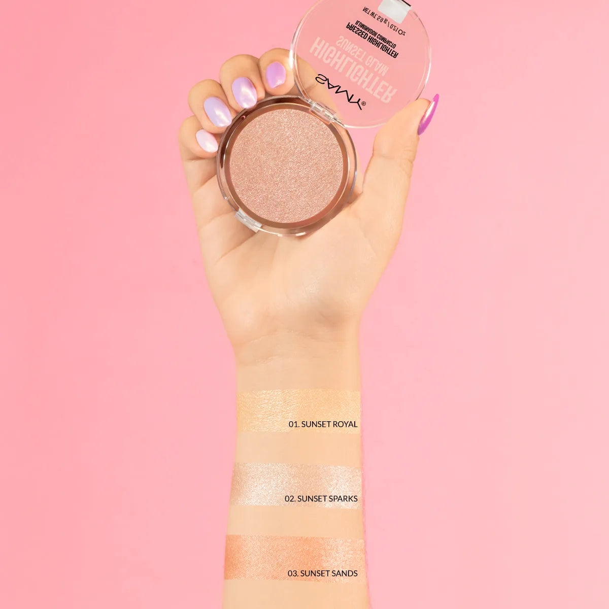 POLVO COMPACTO ILUMINADOR SUNSET GLAM SAMY